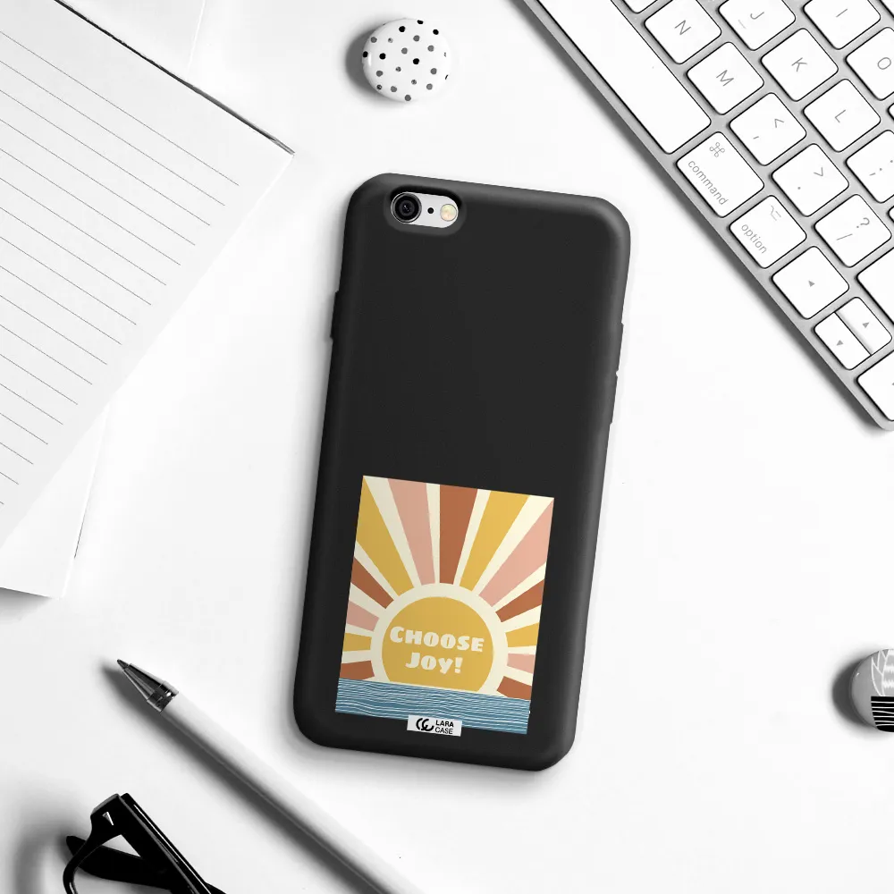Sunshine Apple iPhone 6 Silicone black Case