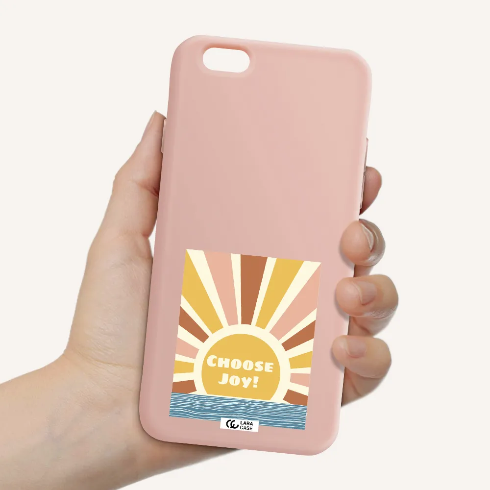 Sunshine Apple iPhone 6 Silicone pastel pink Case