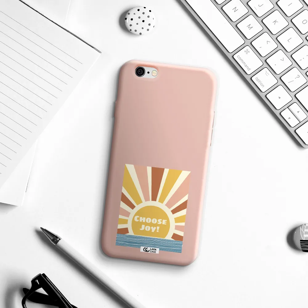 Sunshine Apple iPhone 6 Silicone pastel pink Case