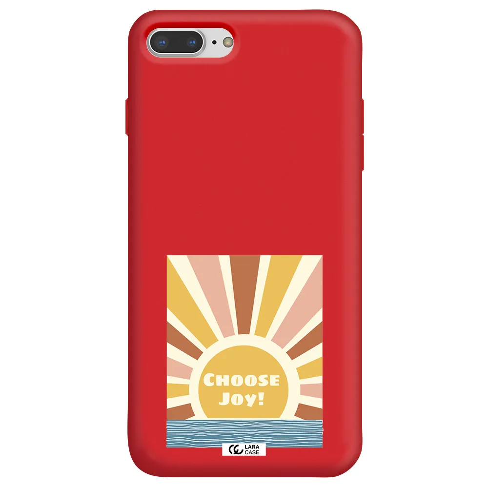 Sunshine Apple iPhone 7 plus Silicone Imperial Red Case