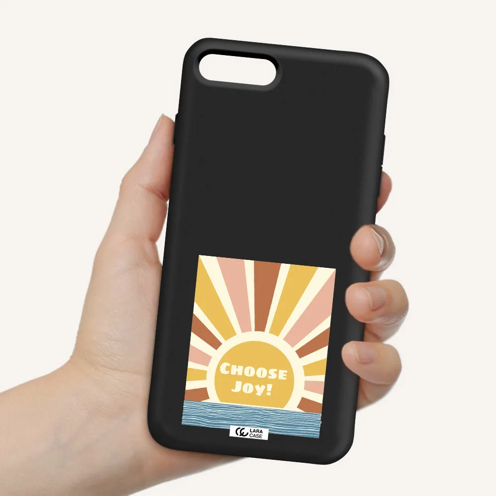 Sunshine Apple iPhone 8 plus Silicone black Case