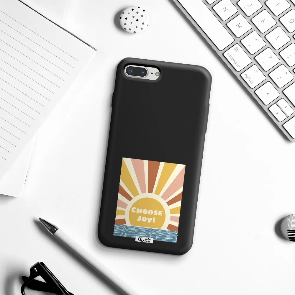 Sunshine Apple iPhone 8 plus Silicone black Case