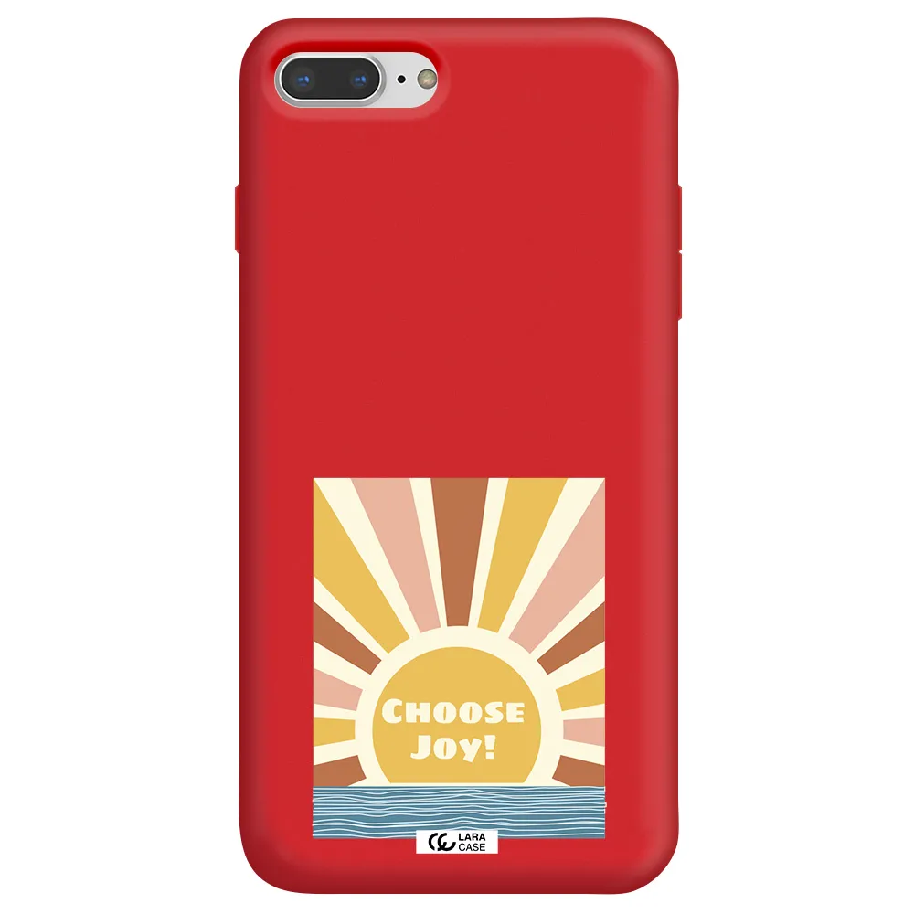 Sunshine Apple iPhone 8 plus Silicone Imperial Red Case