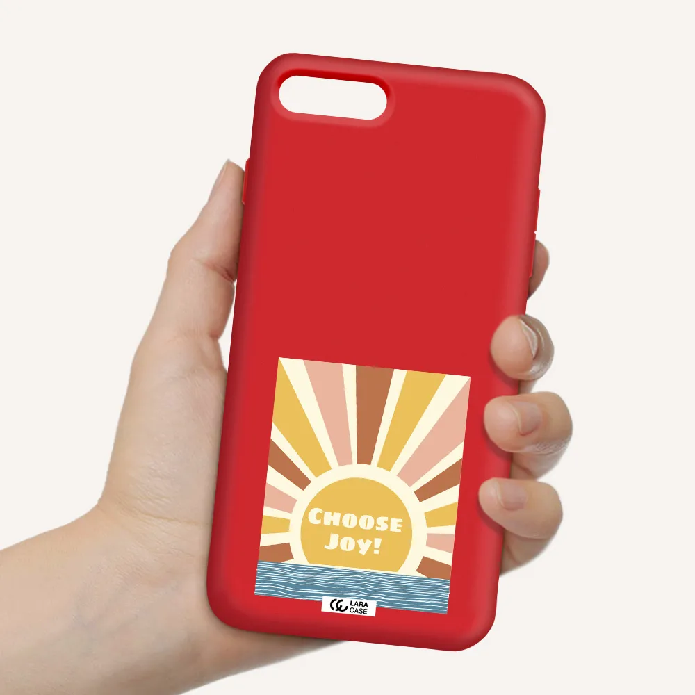 Sunshine Apple iPhone 8 plus Silicone Imperial Red Case