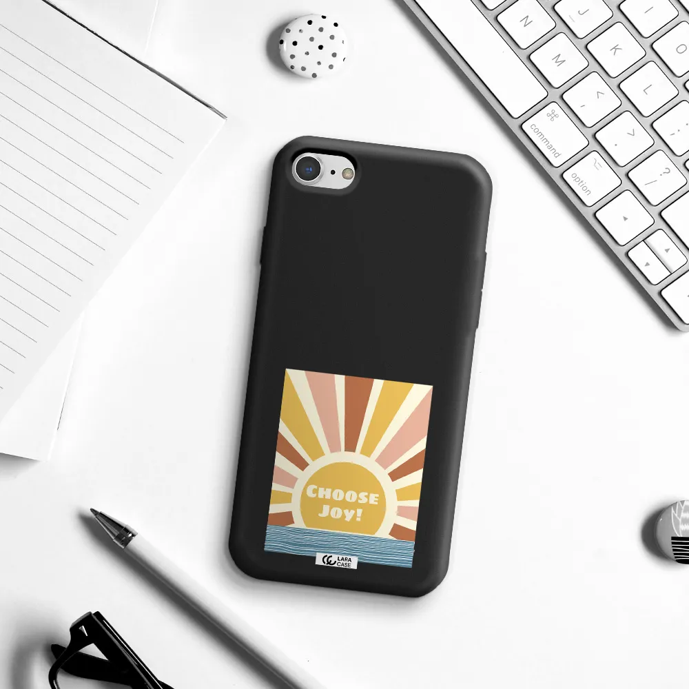 Sunshine Apple iPhone 8 Silicone black Case
