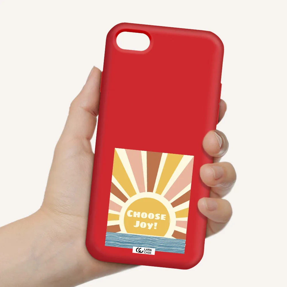 Sunshine Apple iPhone 8 Silicone Imperial Red Case