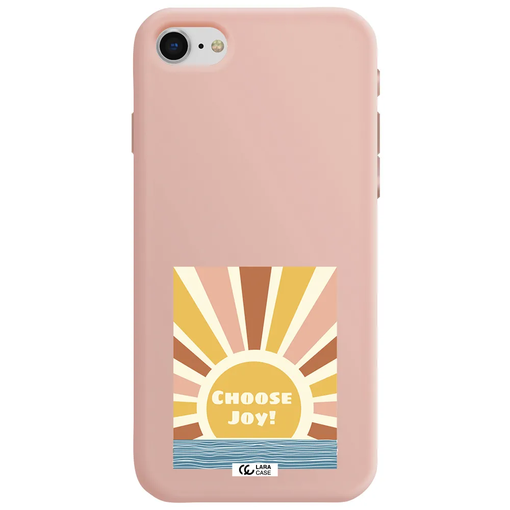 Sunshine Apple iPhone se 2020 Silicone pastel pink Case