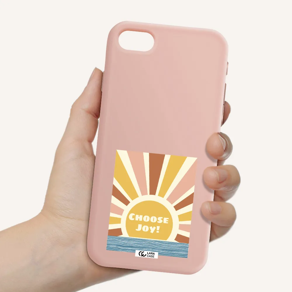 Sunshine Apple iPhone se 2020 Silicone pastel pink Case
