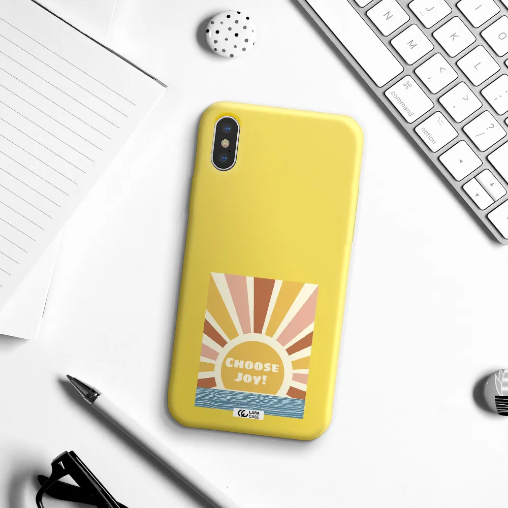 Sunshine Apple iPhone X Silicone canary yellow Case