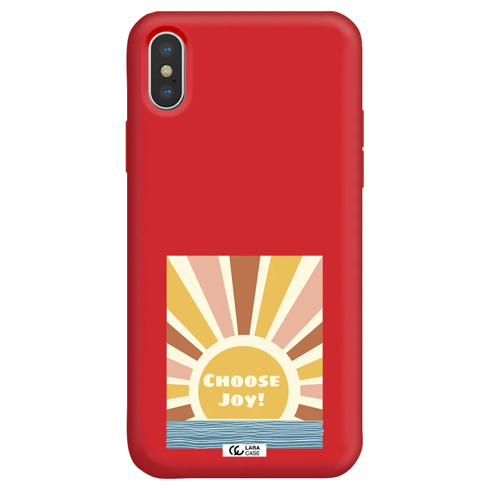 Sunshine Apple iPhone X Silicone Imperial Red Case