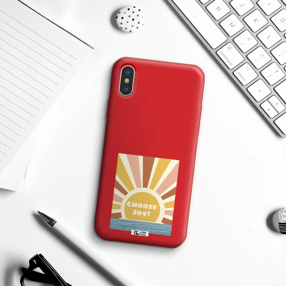 Sunshine Apple iPhone X Silicone Imperial Red Case