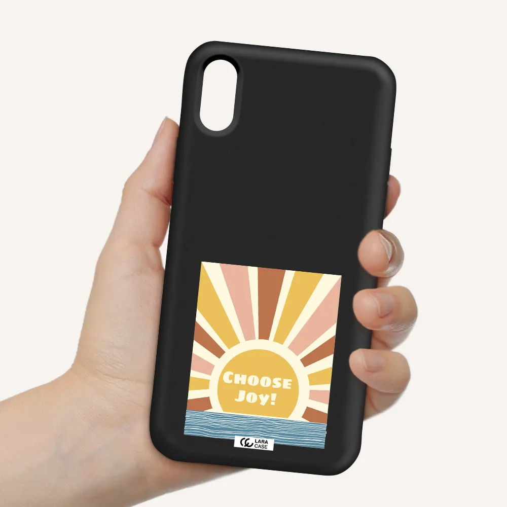 Sunshine Apple iPhone XS Silicone black Case