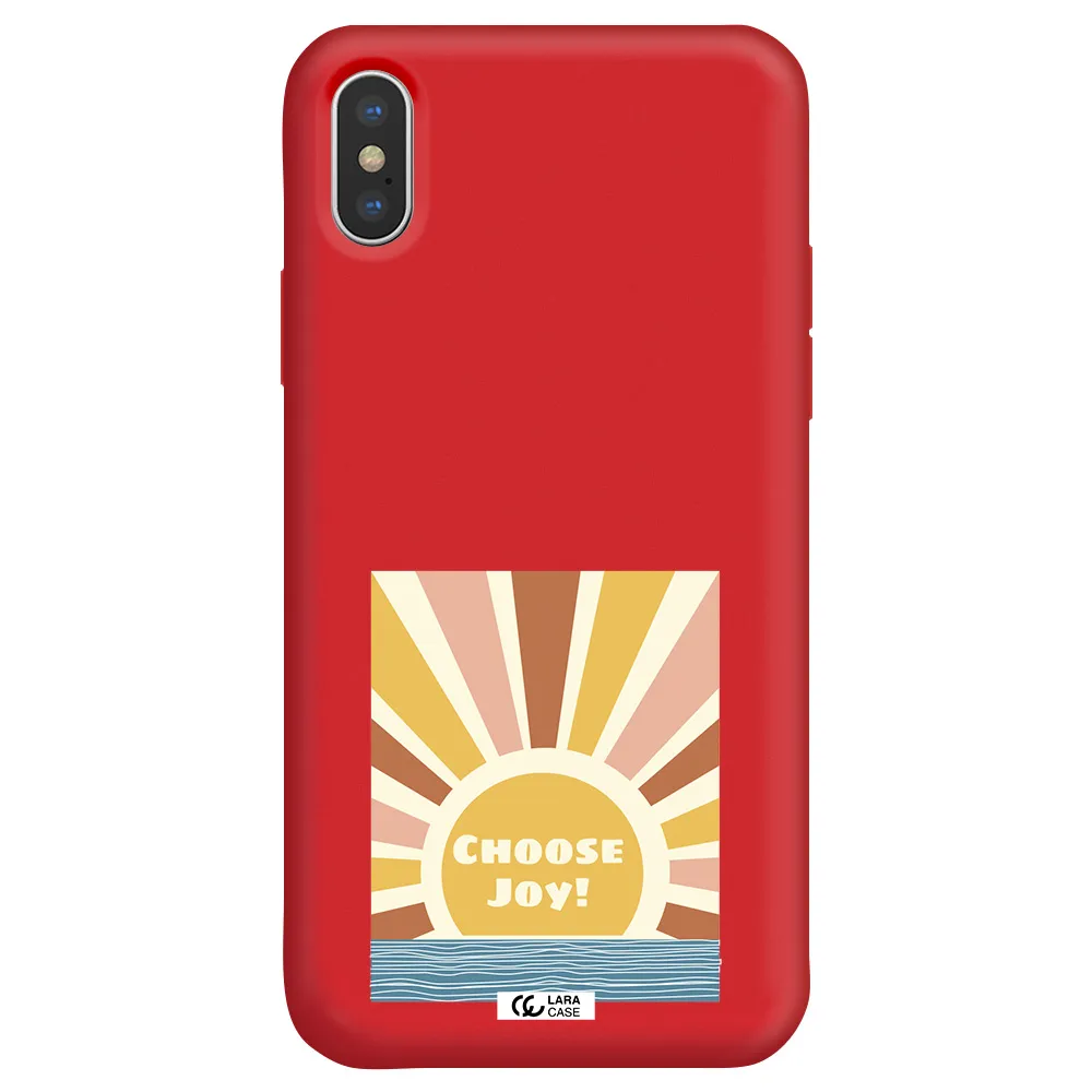 Sunshine Apple iPhone XS Silicone Imperial Red Case