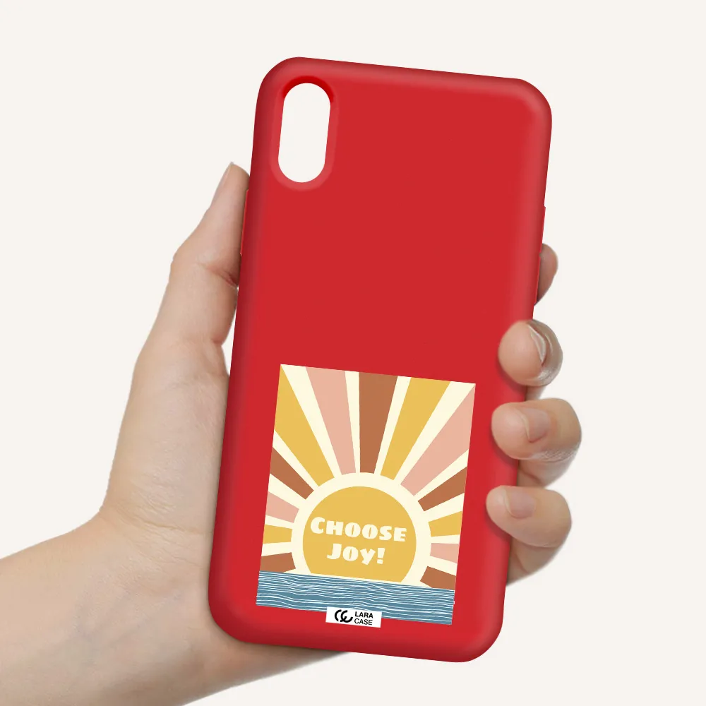 Sunshine Apple iPhone XS Silicone Imperial Red Case