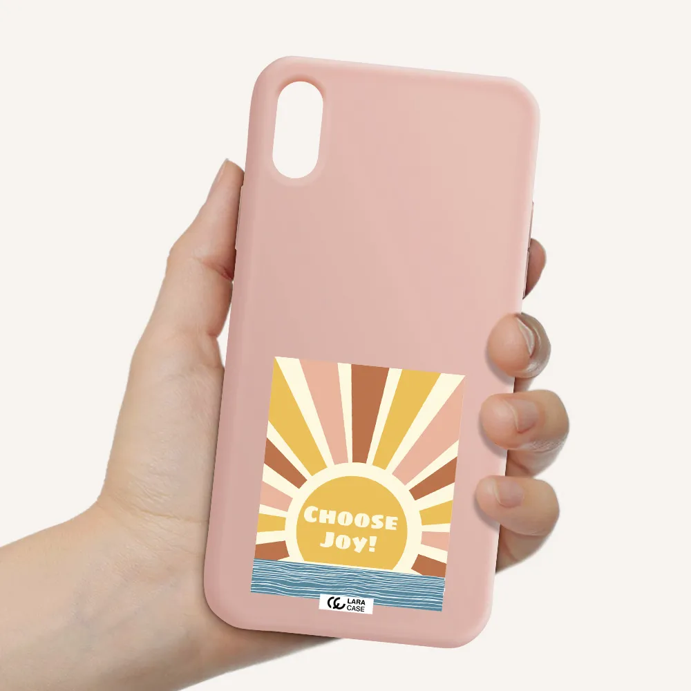 Sunshine Apple iPhone XS Silicone pastel pink Case