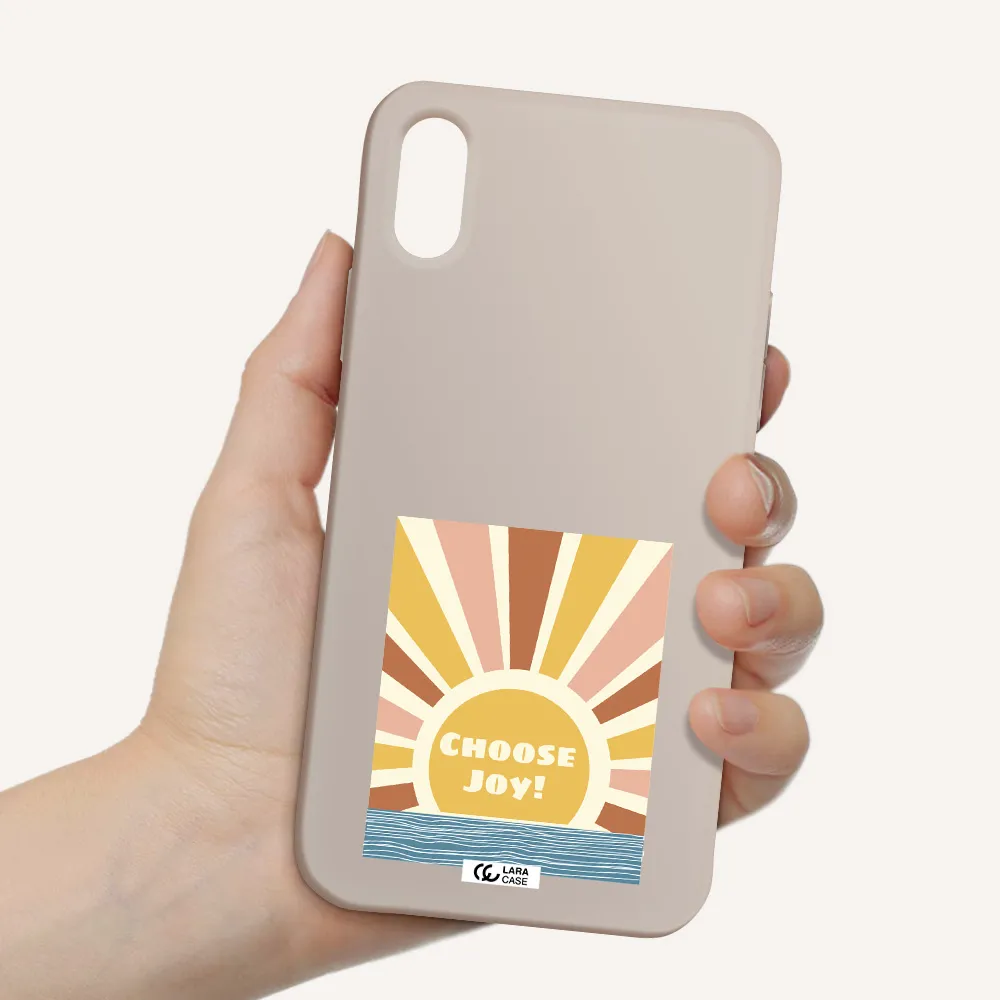 Sunshine Apple iPhone XS Silicone Stone Case