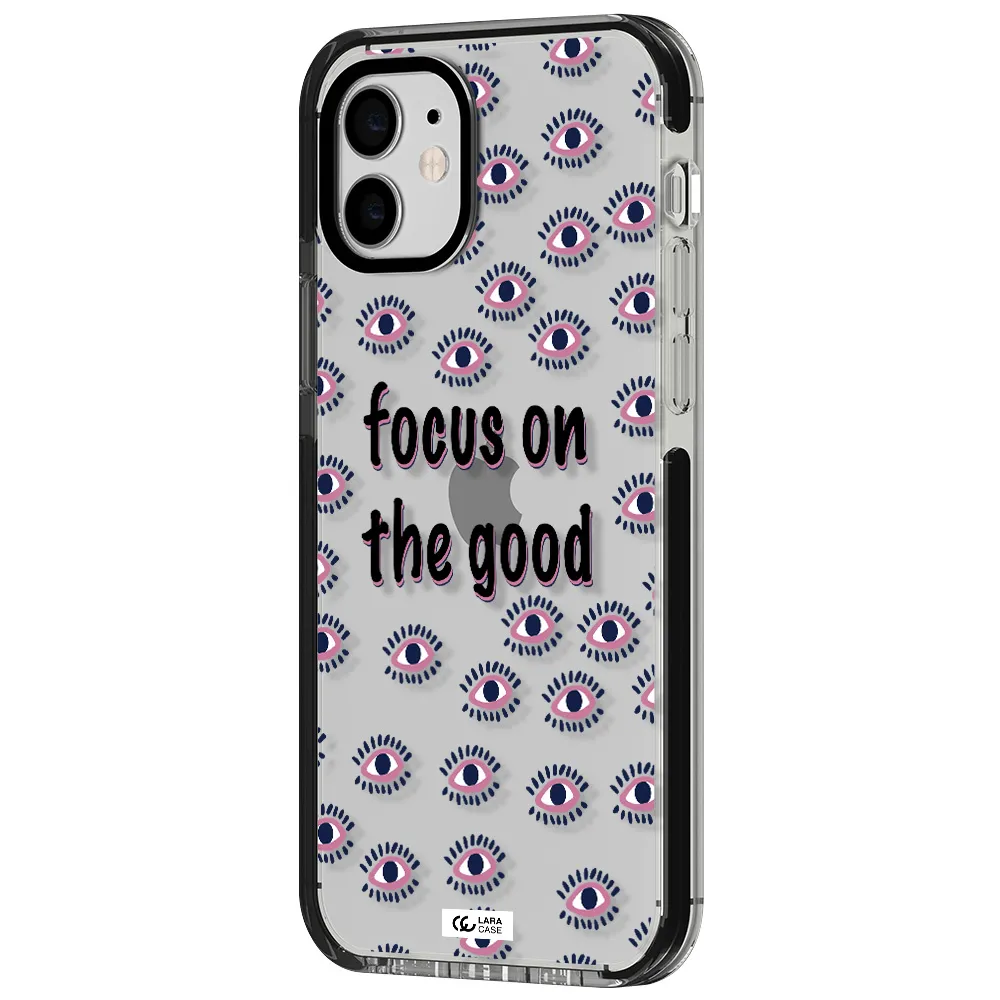 Focus On The Good Apple iPhone 11 impact black border Case