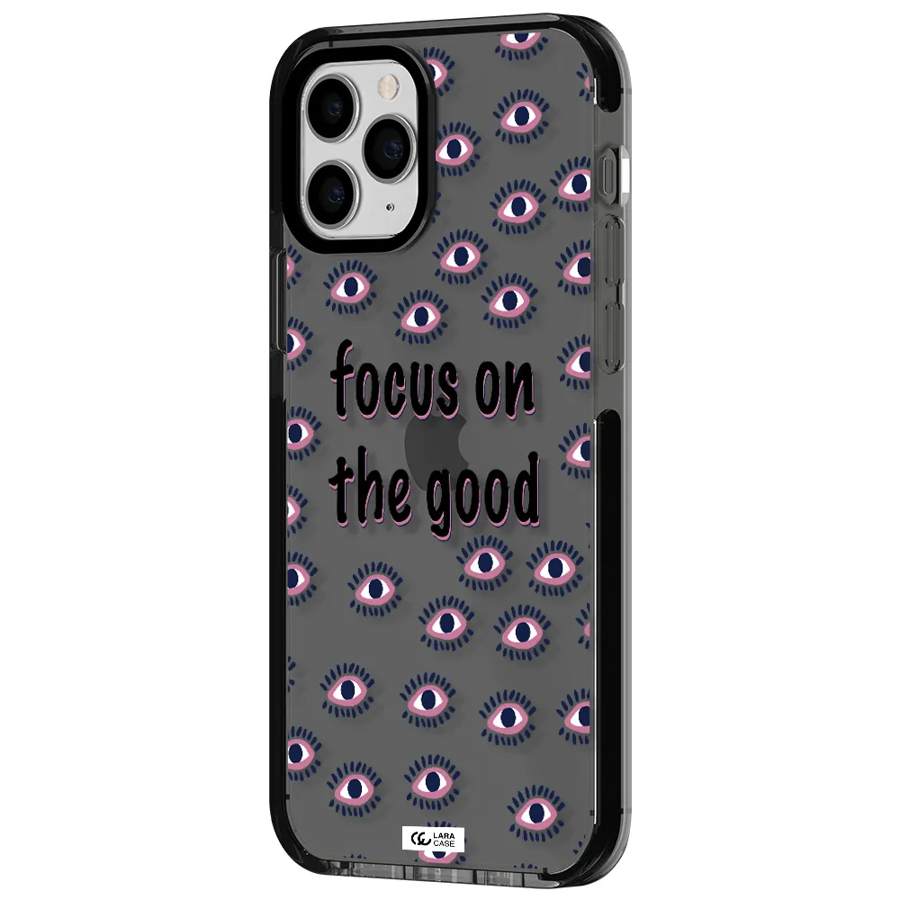 Focus On The Good Apple iPhone 11 pro impact Smoke Black Case