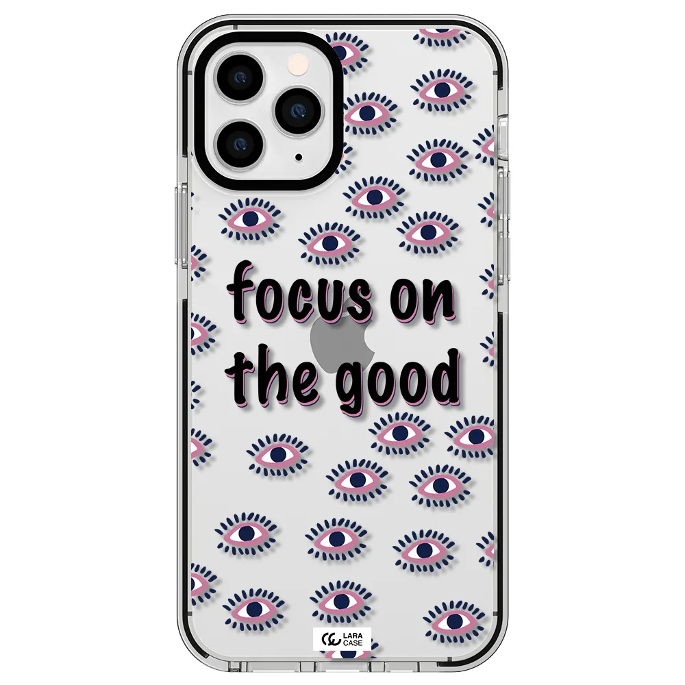 Focus On The Good Apple iPhone 11 pro max impact black border Case
