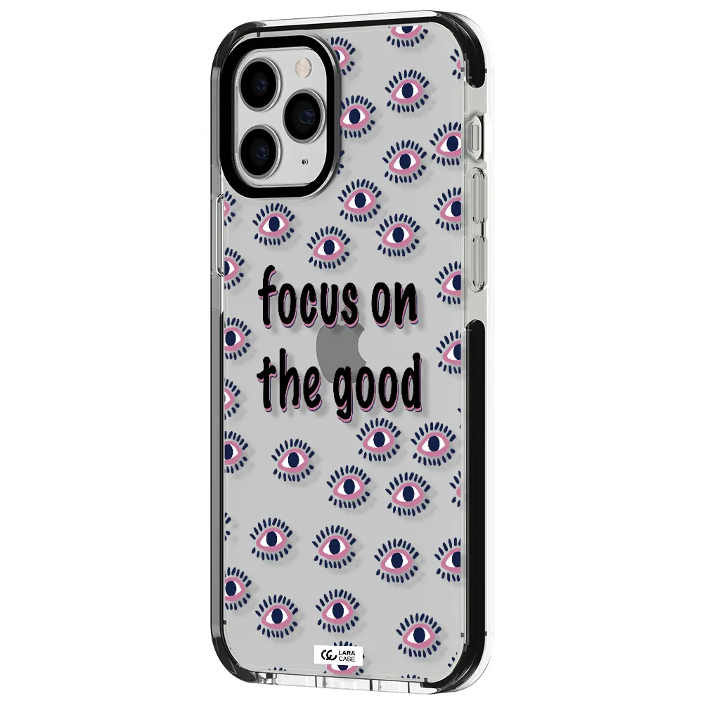 Focus On The Good Apple iPhone 11 pro max impact black border Case