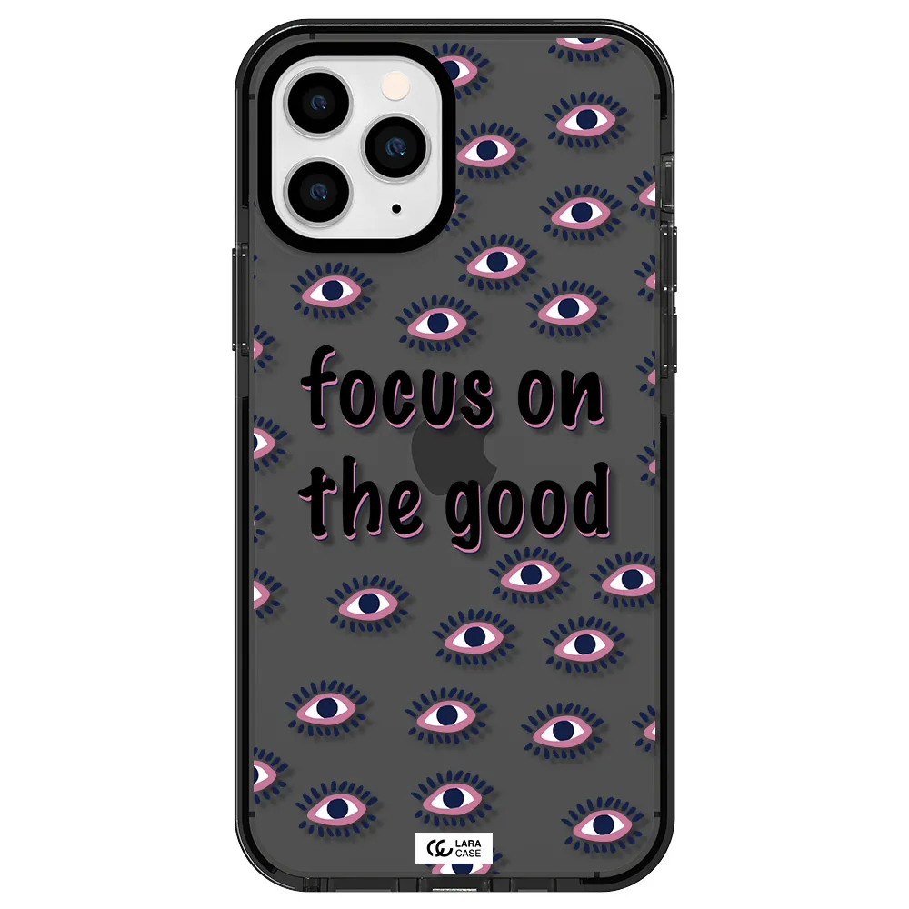 Focus On The Good Apple iPhone 11 pro max impact Smoke Black Case