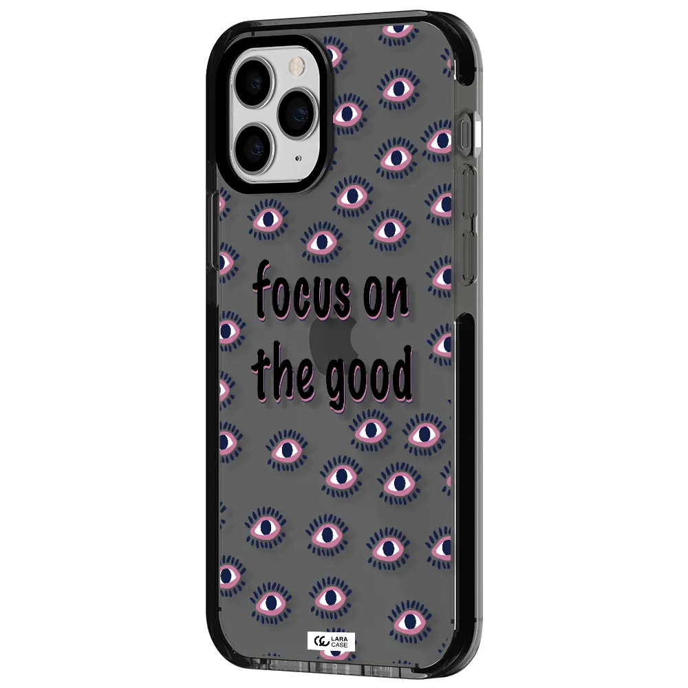 Focus On The Good Apple iPhone 11 pro max impact Smoke Black Case
