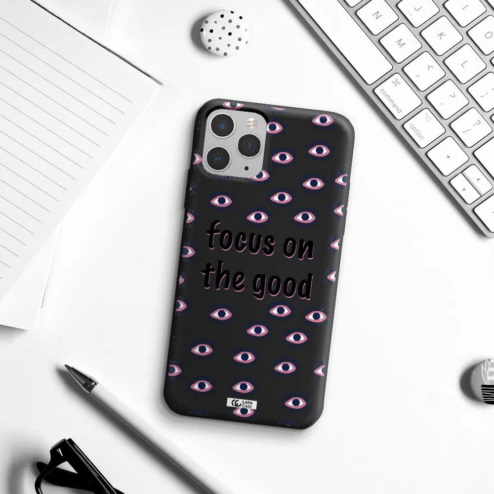 Focus On The Good Apple iPhone 11 pro max Silicone black Case