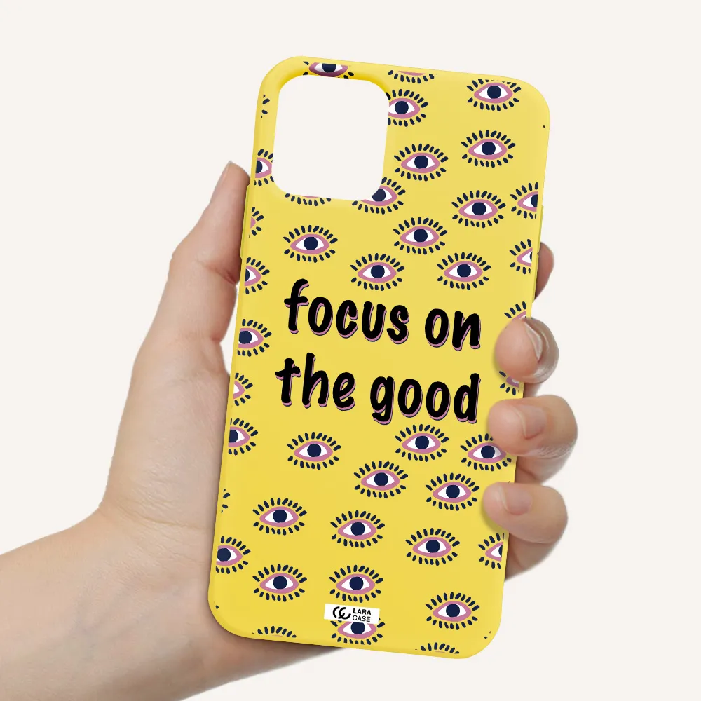 Focus On The Good Apple iPhone 11 pro Silicone canary yellow Case