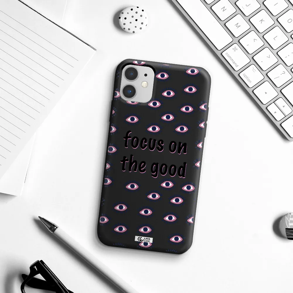 Focus On The Good Apple iPhone 11 Silicone black Case