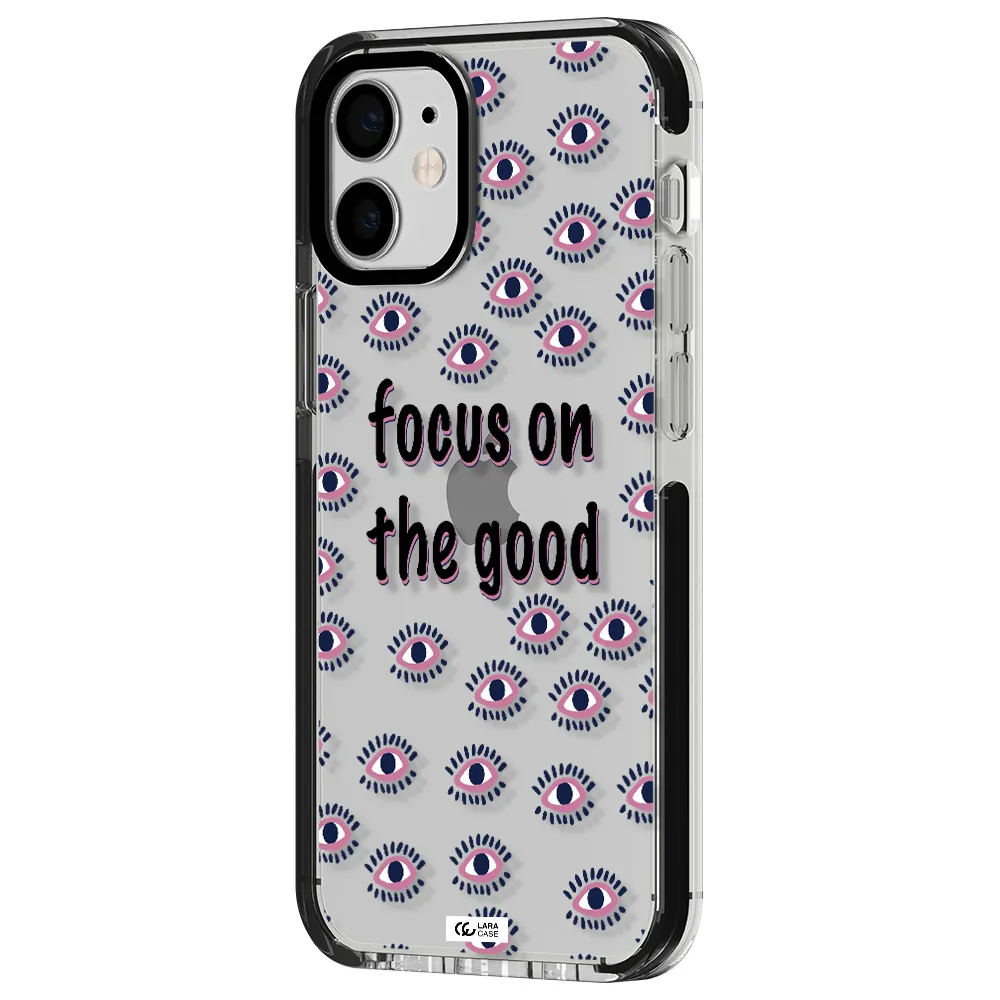 Focus On The Good Apple iPhone 12 mini impact black border Case