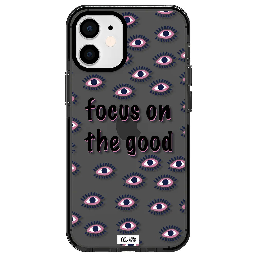 Focus On The Good Apple iPhone 12 mini impact Smoke Black Case