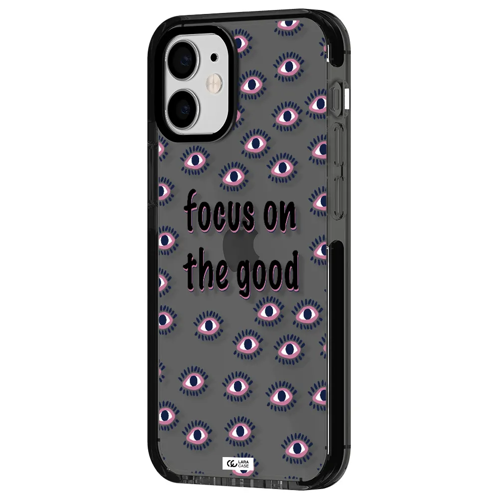 Focus On The Good Apple iPhone 12 mini impact Smoke Black Case