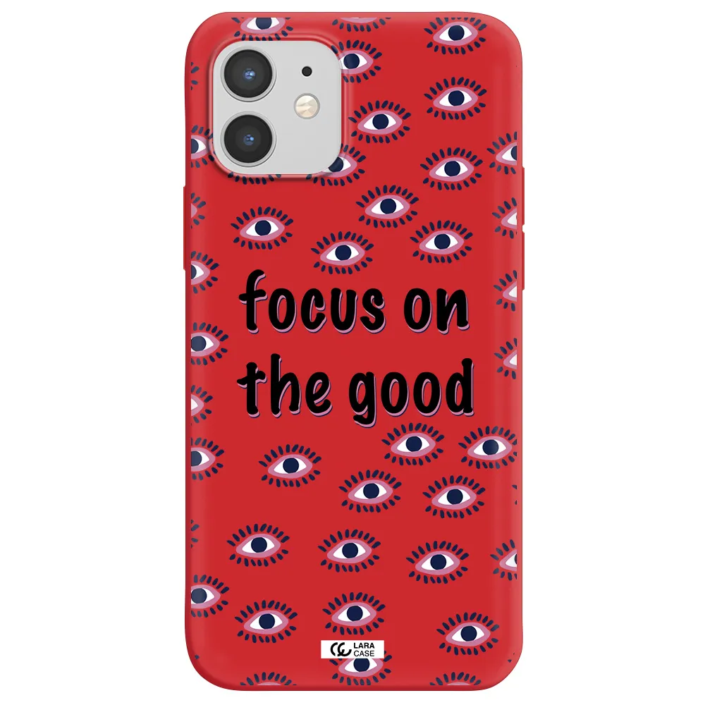 Focus On The Good Apple iPhone 12 mini Silicone Imperial Red Case