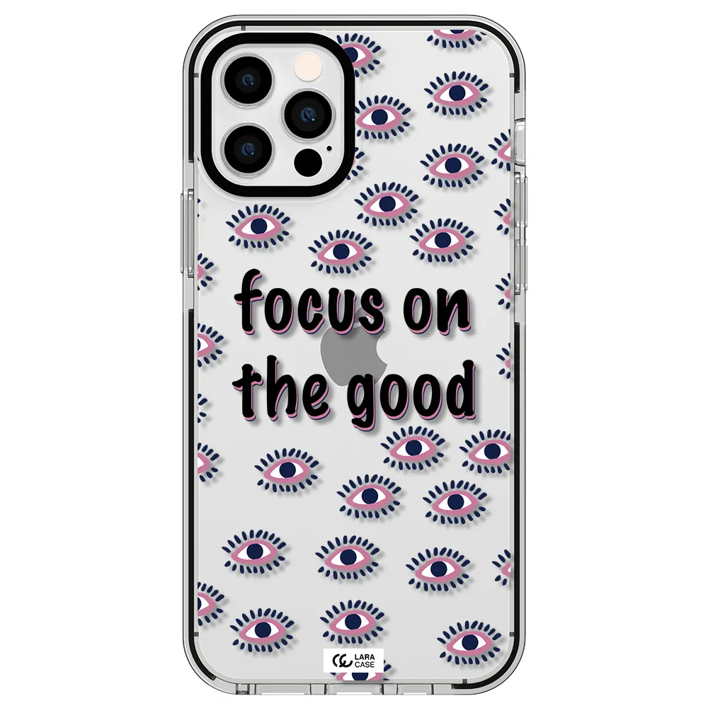 Focus On The Good Apple iPhone 12 pro impact black border Case