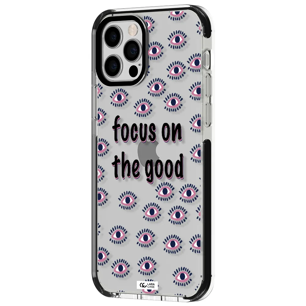 Focus On The Good Apple iPhone 12 pro impact black border Case