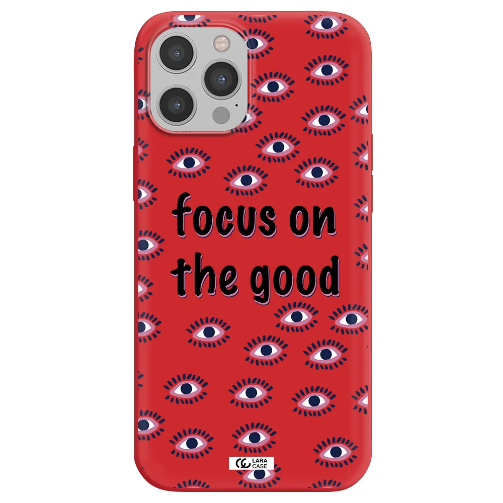 Focus On The Good Apple iPhone 12 pro max Silicone Imperial Red Case