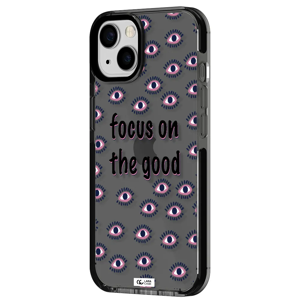 Focus On The Good Apple iPhone 13 impact Smoke Black Case