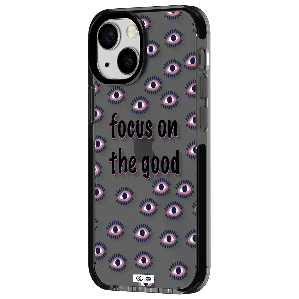 Focus On The Good Apple iPhone 13 mini impact Smoke Black Case