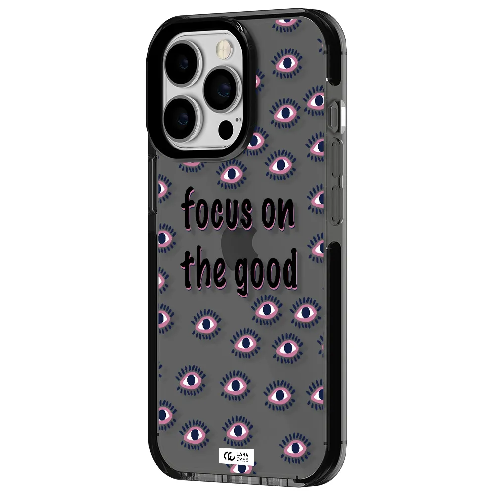 Focus On The Good Apple iPhone 13 Pro impact Smoke Black Case