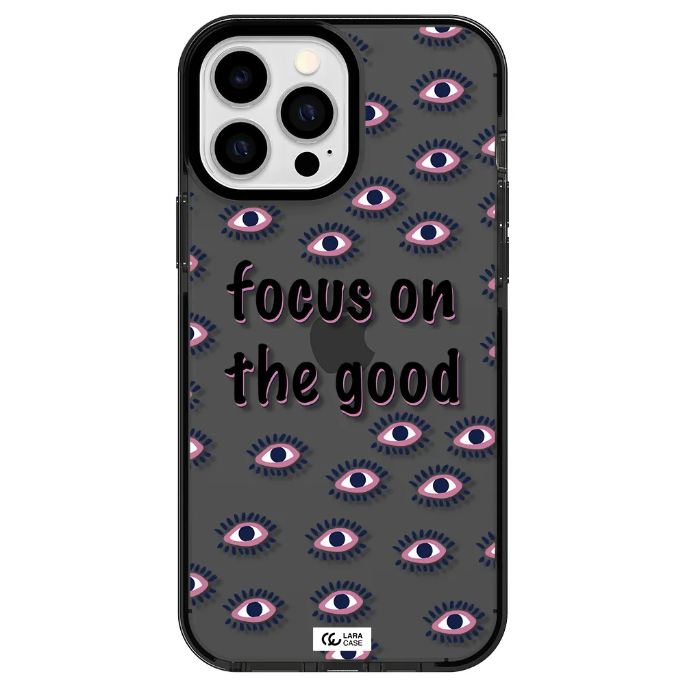 Focus On The Good Apple iPhone 13 Pro Max impact Smoke Black Case