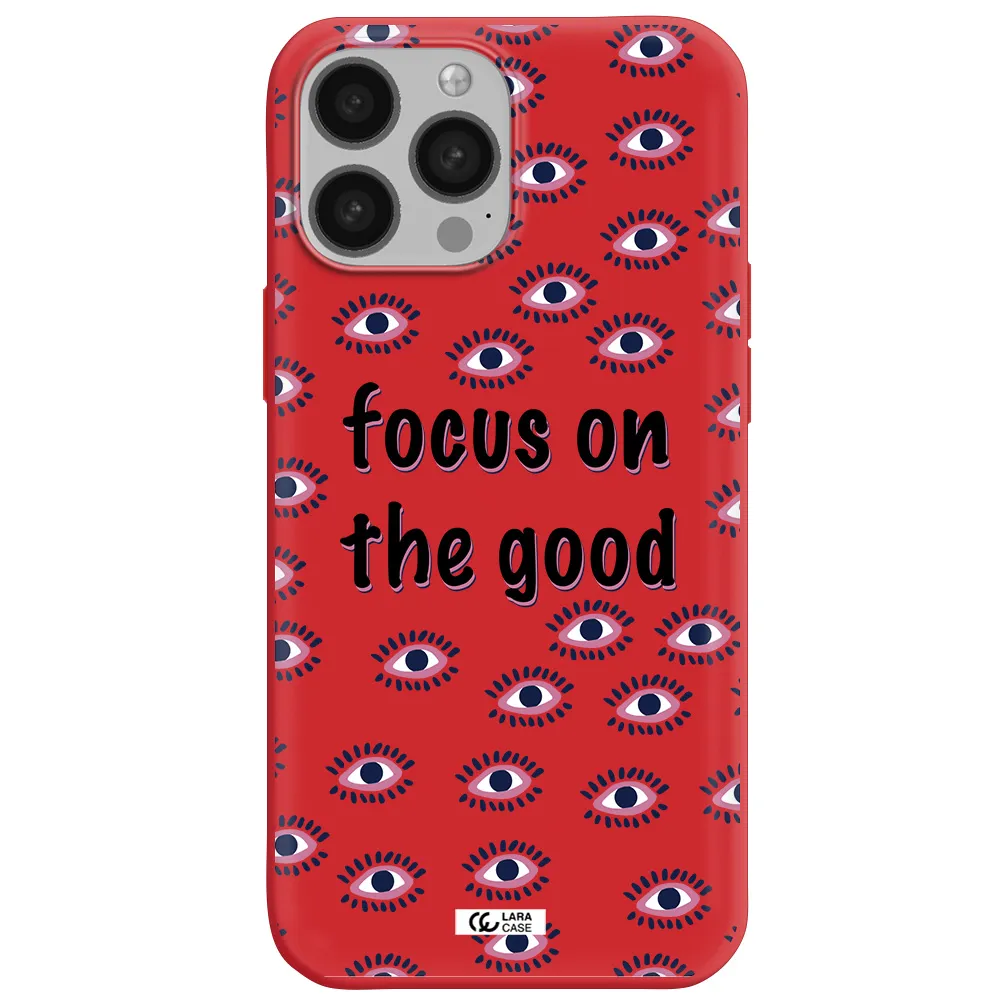 Focus On The Good Apple iPhone 13 Pro Max Silicone Imperial Red Case