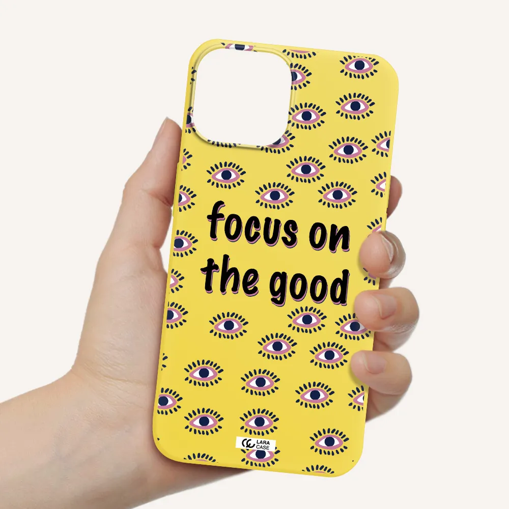 Focus On The Good Apple iPhone 13 Silicone canary yellow Case