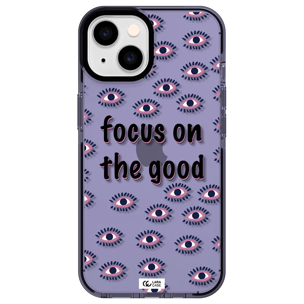 Focus On The Good Apple iPhone 14 impact Lilac Case
