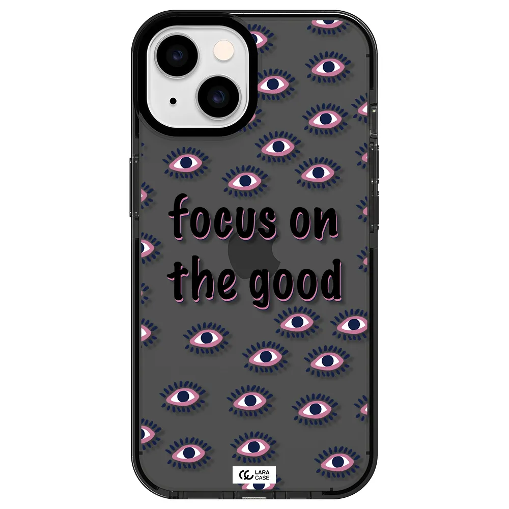 Focus On The Good Apple iPhone 14 impact Smoke Black Case