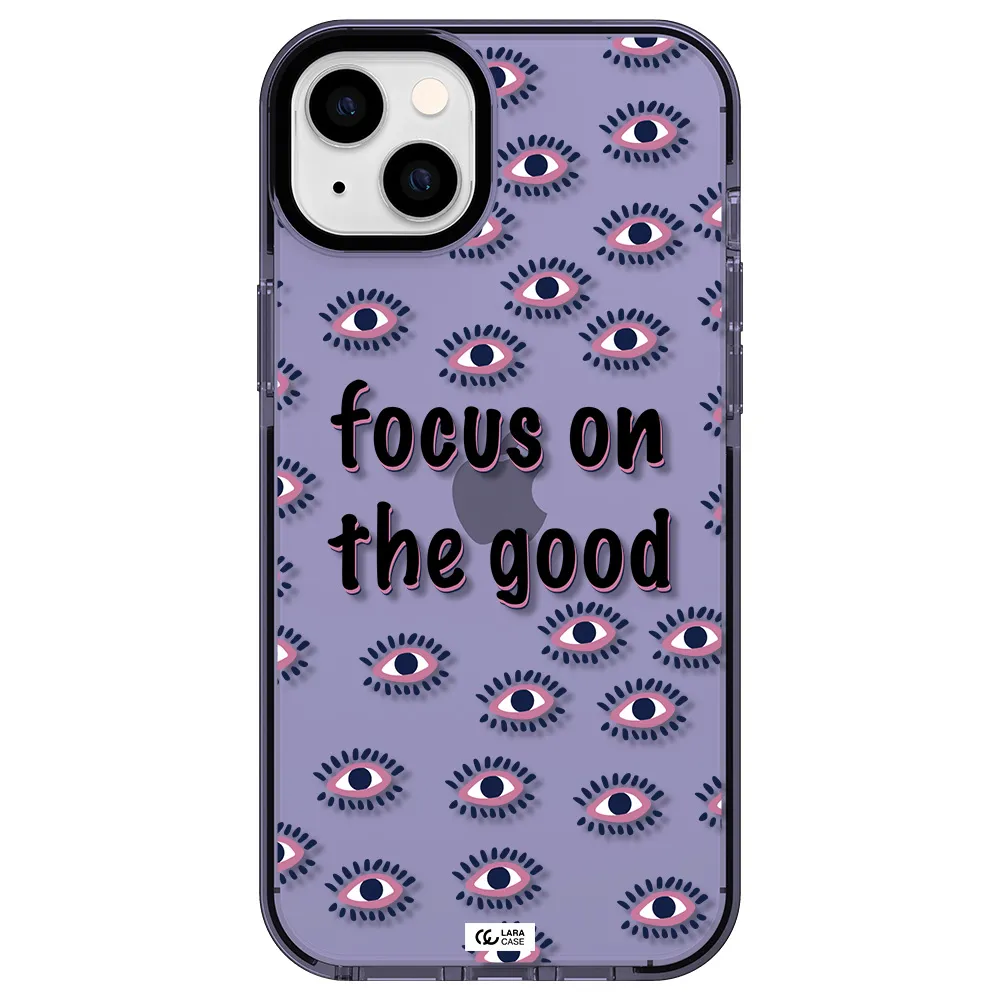 Focus On The Good Apple iPhone 14 plus impact Lilac Case