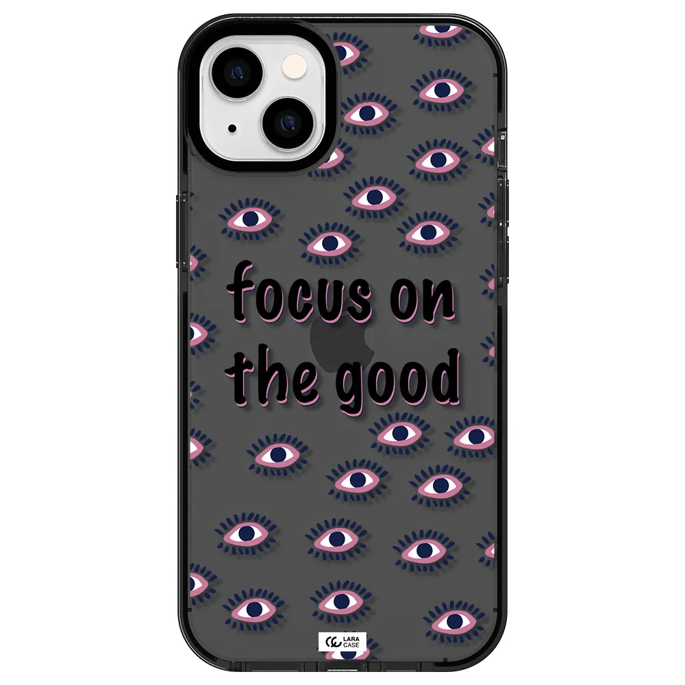 Focus On The Good Apple iPhone 14 plus impact Smoke Black Case