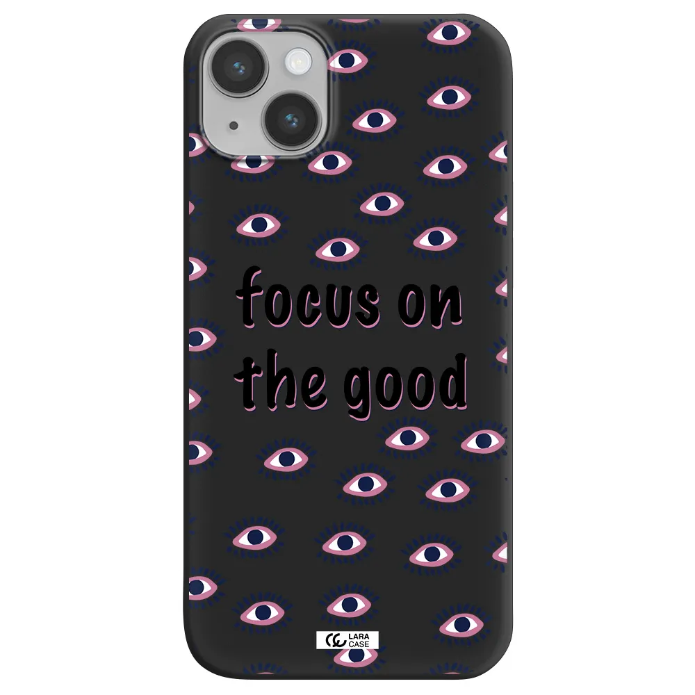 Focus On The Good Apple iPhone 14 plus Silicone black Case