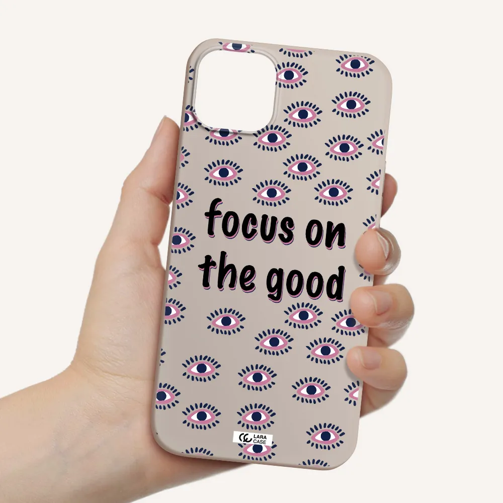 Focus On The Good Apple iPhone 14 plus Silicone Stone Case