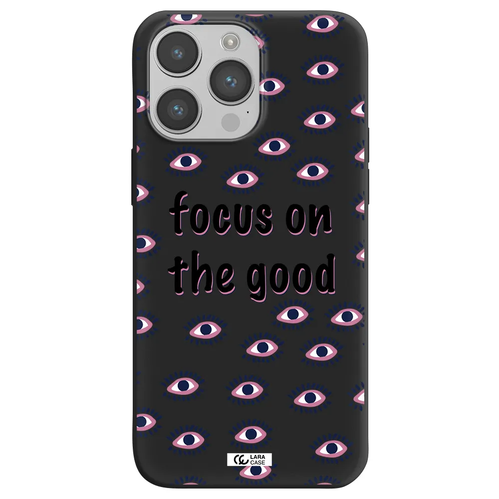 Focus On The Good Apple iPhone 14 pro Silicone black Case