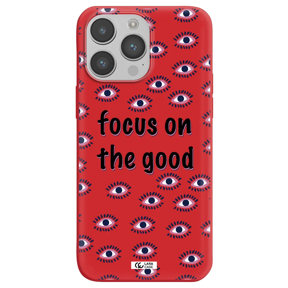 Focus On The Good Apple iPhone 14 pro Silicone Imperial Red Case